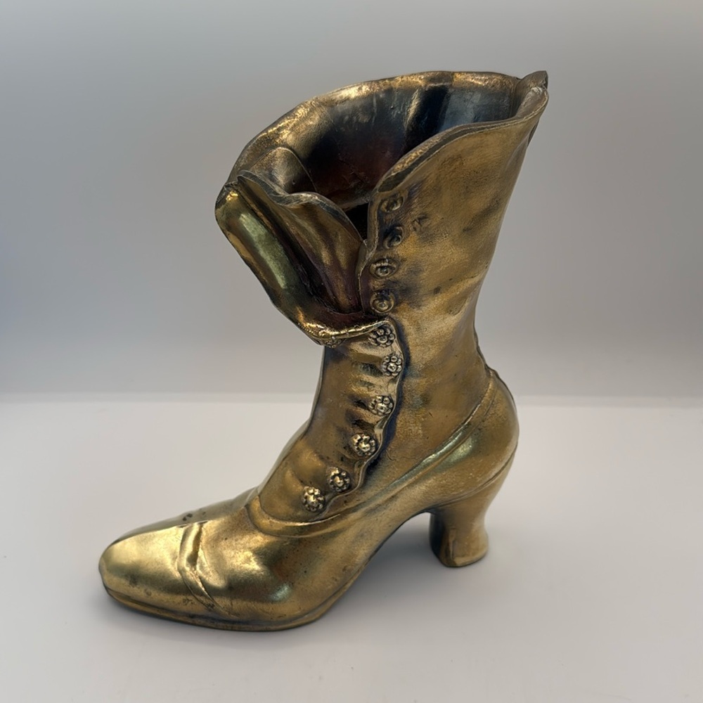Vintage Gold Decorative Boot